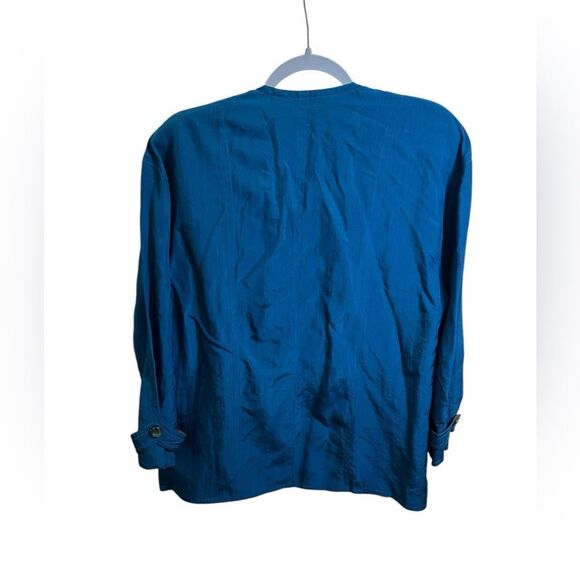 Vintage Schrader Separates 100% Silk Jacket Women’s Size 8 Button Front Blazer - Picture 3 of 8